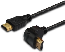 Cable HDMI en ángulo Savio v1.4 3D 4K 1,5 m dorado