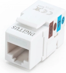 Módulo keystone RJ45 CAT6 UTP con terminación LSA, blanco
