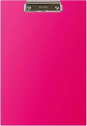 Portapapeles con clip A4 rosa laminado