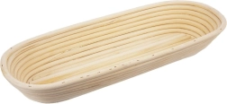 Cesta de ratán para levado de pan, ovalada 43 × 16 × 7 cm, 1,5 kg
