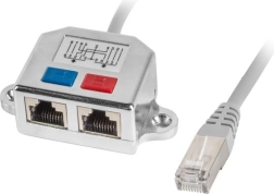 Lanberg divisor LAN RJ-45 1× macho a 2× hembras FTP