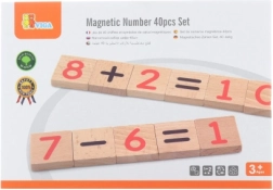 Números magnéticos de madera, 40 piezas