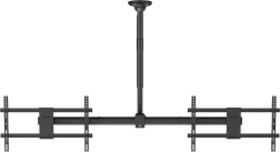 Soporte de techo para dos TV de 34–60" con regulación de altura y VESA 600×400
