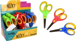 Tijeras escolares infantiles de 13 cm con empuñadura de goma