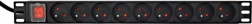 Regleta de alimentación para rack PDU 9x FR 1U 16A con cable de 2 m