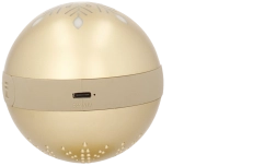 Adorno navideño para el árbol con altavoz Bluetooth dorado 8,5 × 8,5 × 9,5 cm - 1 pieza