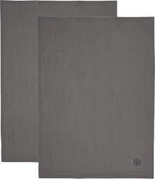Paños de cocina de algodón grises 70 × 50 cm, set de 2 uds.