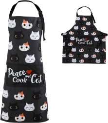 Delantal en tubo con motivo de gatitos