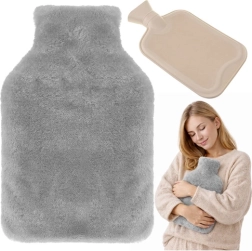 Bolsa de agua caliente de goma con funda de felpa 1,8 l RUHHY