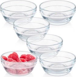 Cuencos de vidrio 7,5 cm 80 ml, juego de 6 uds