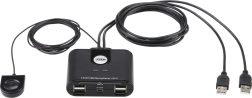Conmutador USB ATEN US224 de 2 puertos para compartir 4 dispositivos