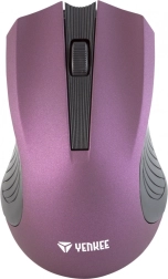 Ratón óptico inalámbrico YENKEE 2,4 GHz, simétrico, 3 botones, morado