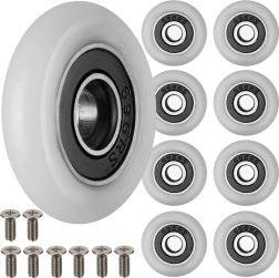 Ruhhy ruedas para cabina de ducha con rodamiento de bolas 23 × 6 mm (8 uds)