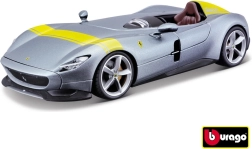 Ferrari Monza SP1 modelo metálico plateado/azul 1:24