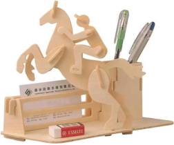 Woodcraft Rompecabezas 3D de madera Soporte para lápices Carreras