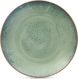 Plato llano de cerámica Glaze 27 cm – esmalte reactivo verde