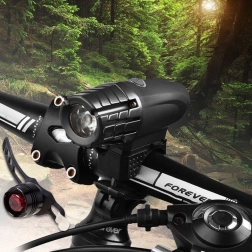 Luz para bicicleta con carga USB + luz trasera roja