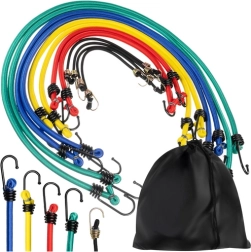 Correas elásticas para equipaje con ganchos, 12 uds
