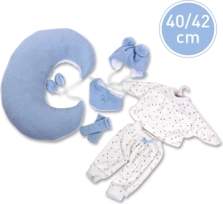 Conjunto para muñeca NEW BORN LLORENS 40–42 cm – set de 5 piezas con cojín de lactancia
