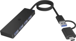 Concentrador con 4 puertos USB Tipo-A con conector Tipo-C/A