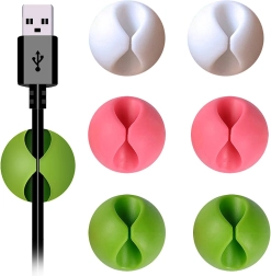 Soportes de cable de silicona autoadhesivos – juego de 6 unidades