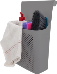Cesta colgante de plástico para puerta de armario 24 × 12 × 35 cm