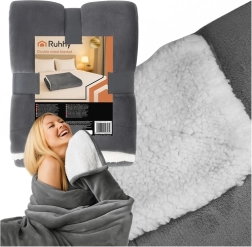 Manta reversible 150x200 cm gris oscuro Ruhhy