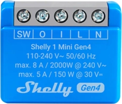 Unidad de control Shelly 1 Mini Gen4 Zigbee y Matter