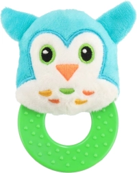 Sonajero de peluche infantil con mordedor BABY MIX búho