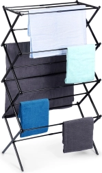 Tendedero vertical plegable de metal 43–75 × 37,5 × 139 cm VILDE