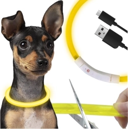 Collar LED luminoso para perros y gatos con carga USB y ajuste de longitud