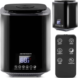 Humidificador ultrasónico de aire BERDSEN con ionización y aromaterapia, negro