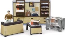 Set BWORLD Tienda de paquetería UPS con figura
