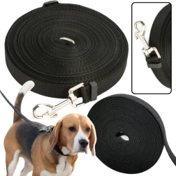Correa de entrenamiento para perros de cinta resistente 5 m – negra