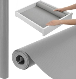 Alfombrilla antideslizante para cajones y armarios RUHHY 500 × 50 cm, gris