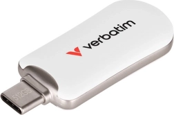 Unidad flash USB-C VERBATIM Plectra 128 GB 100 MB/s blanca