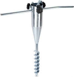 Tornillo de anclaje metálico para sombrilla de jardín 56 cm