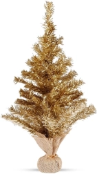 Árbol de Navidad de mesa dorado 60 cm