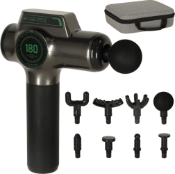 Pistola de masaje portátil con pantalla LED 8 en 1