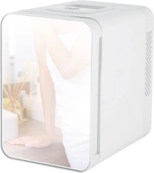 Mini nevera de 4 l blanca con acabado espejo AD 8085