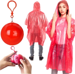 Impermeable para la lluvia en colgante redondo, roja