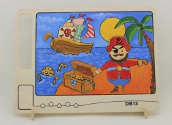 Libro para colorear de madera de doble cara Piratas