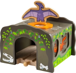 Bigjigs Rail túnel de dinosaurios T. rex para vías de tren