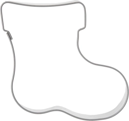 Cortador de galletas de acero inoxidable Orion con forma de calcetín navideño 6 cm