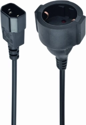 Adaptador de alimentación IEC320 C14 a SCHUKO (F) 15 cm