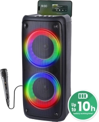 Altavoz Bluetooth portátil MEDIA-TECH FUNBOX BT con karaoke e iluminación RGB