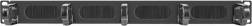 Organizador de cables para rack 19" 1U tipo B negro