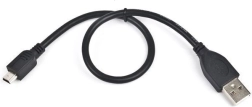Cable MiniUSB 2.0 5 pines 0,3 m negro para CANON