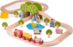 Ferrocarril de madera Granja de Bigjigs Rail