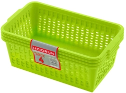 Cestas de plástico HEIDRUN 25 × 14,5 × 10,5 cm, set de 4 unidades